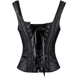 Corset amincissant pour femme en brocart et cuir, sexy, style overbust, moderne, grande taille, respirant - Product Image 4