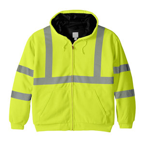 Sweat à capuche de sécurité 2026 fluorescent haute visibilité imperméable avec logo personnalisé pour les travailleurs routiers et la régulation du trafic - Product Image 1