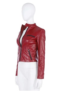 Chaqueta de cuero roja para cosplay inspirada en el traje de héroe clásico del juego de supervivencia, disfraz para mujer - Product Image 4