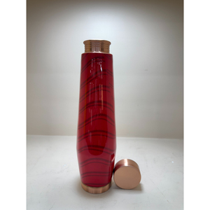 Premium Quality Pure Copper Water Bottle Jointless Handmade Designer Bottle for Ayurvedic Health Benefits Printed Copper Bottle - Product Image 4