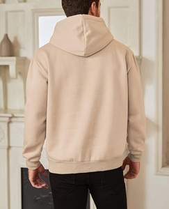 Sweat à capuche pour homme, hiver, décontracté, en sherpa tricoté 330g, logo personnalisé, col à capuche, cordon de serrage, respirant, écologique - Product Image 3
