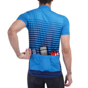 Maillot de cyclisme pour hommes aux couleurs vives, chemise de vélo à manches courtes, vêtements de vélo de route respirants, vêtements de sport de plein air, haut de cyclisme - Product Image 2