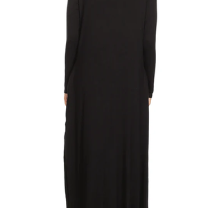 Cárdigan largo de invierno para mujer, negro, de manga larga, estilo Duster, grueso, con frente abierto, maxi, de punto, lana/cachemira, con dobladillo asimétrico, cómodo y casual para capas. - Product Image 4