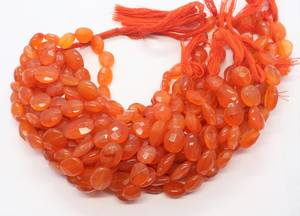 ลูกปัดคาร์เนเลียนทรงรีเหลี่ยมเพชรพลอยขนาด 10x14 มม. ลูกปัดพลอยคาร์เนเลียนสีส้มธรรมชาติขนาด 10 นิ้ว สำหรับทำเครื่องประดับ - Product Image 4