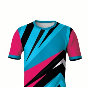 Jersey de Manga Corta con Logotipo Frontal Estampado por Sublimación Premium, 100% Poliéster, Uniforme de Equipo Personalizado, Servicio OEM - Product Image 4