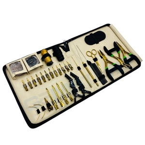 Kit d'outils professionnels pour extensions capillaires en acier inoxydable durable et réutilisable : micro-perles, pinces, crochets à boucle, pinces de sectionnement, fil - Product Image 1