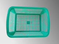 Rechthoekige kunststofbak 100% virgin PP 34x22x7 cm Vietnam mand/kist voor landbouw fruit groente PP kunststof