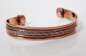 Pulsera de cobre, pulsera magnética de cobre, pulsera de cobre curativa, pulsera de cobre para hombre, brazalete de cobre para mujer, brazalete de cobre ajustable. - Product Image 3