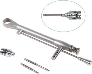 Kit professionnel de prothèses d'implants universels 16 pièces en acier inoxydable avec clé dynamométrique manuelle ergonomique 10-70 Ncm pour usage dentaire - Product Image 4