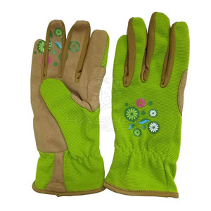 Adjustable Wrist Leather Safety Gardening <b>Gloves</b> Designed For All Season Gardening And Yard Activities - Product Image 5