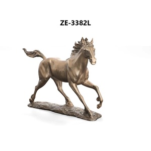 Bronze Horse Figurine ZE-3382L Artistic <b>Animal</b> Sculpture Casting Decor Collectible - Product Image 1