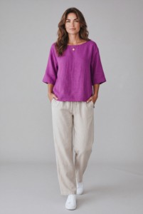 Cotton Slub <b>Loose</b> Fit <b>Top</b> for Women Trendy Casual Summer <b>Top</b> with Comfortable Fit Everyday Wear - Product Image 1