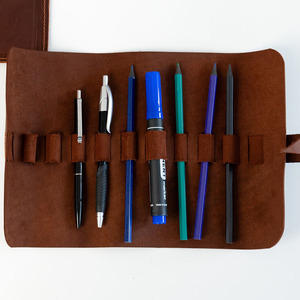 Étui de voyage pour artiste en cuir pleine fleur, organiseur de pinceaux enroulable, étui de transport pour artiste, logo personnalisé, OEM, prix d'usine en gros - Product Image 3
