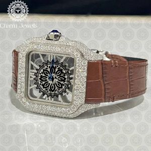 ชาร์ม_จิวเวลส์นาฬิกาข้อมือผู้ชายสุดหรู 40 มม. สแตนเลสสตีลประดับเพชรโรสโกลด์ ระบบกลไกอนาล็อก ระบบวันที่อัตโนมัติ - Product Image 2
