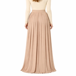 Minifalda Plisada de Gasa para Mujer, Cintura Alta, Elegante, Color Sólido, para Todas las Temporadas, Suave, 100% Poliéster, Diseño Asimétrico de Lujo - Product Image 4