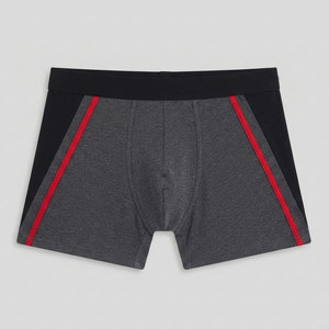 Boxer en coton mélangé premium pour homme, tissu extensible, ceinture confortable, toucher doux, sous-vêtements pour tous les jours - Product Image 1