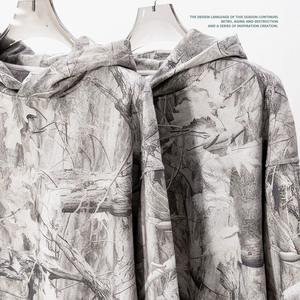 Sweat-shirt à capuche camouflage pour homme, manches régulières, tricoté, style automne, 100% polyester, impression par sublimation - Product Image 6