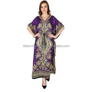 Vestido largo africano Dashiki Kaftan de alta calidad, vestido estampado de verano lavable para mujer en diferentes colores - Product Image 3