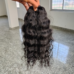 Cabello Remy Natural Indio Virgen con Cutícula Alineada al por Mayor, Cabello Humano Ondulado sin Procesar, Extensiones de Cabello Ondulado Profundo Suelto - Product Image 5