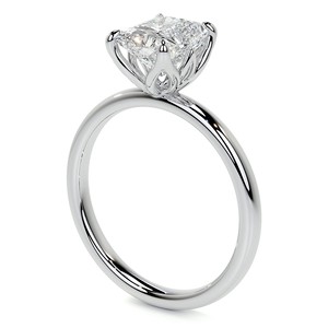 แหวนมอสซาไนต์ทรงเรเดียนท์คัท 2.5 กะรัต แหวนหมั้นแบบโซลิแทร์ ทองคำขาว 14K แหวนแต่งงานสำหรับเธอ - Product Image 5