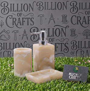 Collection d'accessoires de salle de bain contemporains en résine : Distributeur de savon, gobelet, porte-savon – Décoration de luxe pour l'hôtellerie - Product Image 1