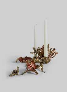 Glow stand Handmade <b>Brass</b> <b>Candlestick</b> <b>Holder</b> With Floral Design For Home Decoration - Product Image 2