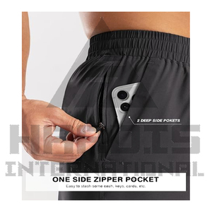 Men Elastic Waist Mid Waist <b>Running</b> Shorts Fitness Quick Dry GYM Jogging Training Workout Summer Sport Shorts - Product Image 3
