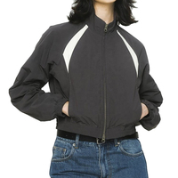 Ensemble coupe-vent en nylon pour femme, vêtements tendance, sweat-shirt demi-zip, survêtement court, veste et short, ensemble 2 pièces 2026