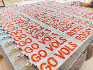 Handmade Big Orange Beaded <b>Bag</b> Strap Custom Text Vintage Professional Style Crossbody Purse Strap Replacement Hook Wholesale - Product Image 2