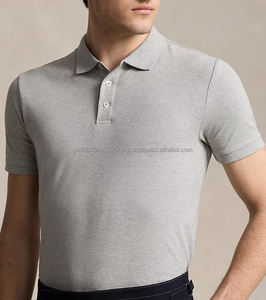 เสื้อโปโลแขนสั้นผ้าถัก100% เข้ารูปสำหรับผู้ชายสั่งแบบได้ตามต้องการ - Product Image 4