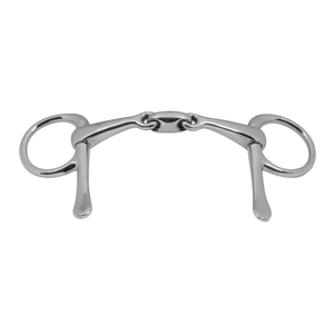 Mors de dressage vétérinaire de qualité supérieure, type demi-cuillère à double articulation, avec embout de mors poli et lisse, pour l'équitation. Tous les mors pour chevaux sont disponibles. - Product Image 6