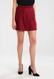 Mini-jupe trapèze en similicuir PU pour femme avec rivets, style punk, couleur unie, taille normale - Product Image 2
