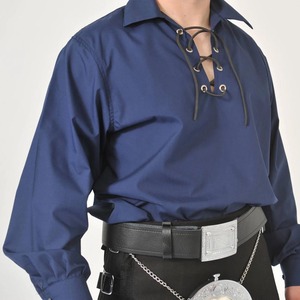 Chemise Kilt Jacobite Écossaise Traditionnelle Personnalisée pour Homme, en Coton, à Manches Longues, Style Rétro, à Lacets, pour Costume, Vente en Gros - Product Image 4