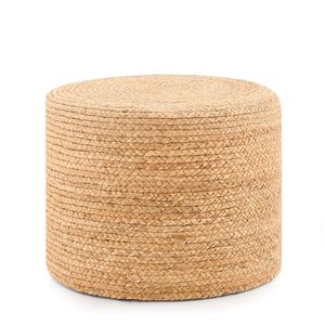 Poggiapiedi/Ottoman in Giacinto d'Acqua Naturale Intrecciato Fatto a Mano, Design Moderno Convertibile per Arredamento Casa e Uso Alberghiero - Product Image 1