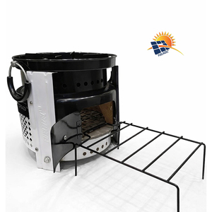 Poêle à bois pour cuisson à haute température avec grille en fonte durable avec porte et poignées par le fabricant - Product Image 5