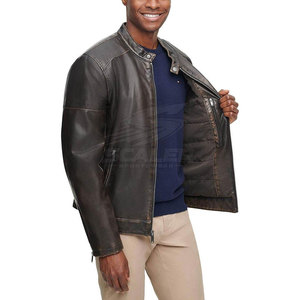 Chaqueta de Cuero Casual para Hombre, de Moda, al por Mayor, para Invierno, con Interior Suave, Transpirable y Resistente al Viento - Product Image 5