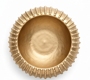 Bol décoratif moderne en métal doré, fait main, design poli, pour la décoration de la maison, centre de table, salle à manger, cuisine, bureau, présentoir - Product Image 3