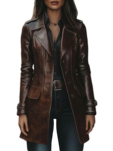 แจ๊กเก็ตหนังแท้โค้ทตัวยาวแบบคลาสสิกสำหรับผู้ชาย2026 - Product Image 2