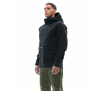 Chaqueta cortavientos deportiva de alta calidad para hombre, nuevo diseño para la temporada de primavera, cuello levantado, estilo de calle teñido liso - Product Image 4