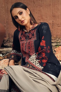 Robe en tissu de lin imprimé de haute qualité pour femmes, collection 2026 de marque pakistanaise, vêtements de style islamique pour femmes - Product Image 4
