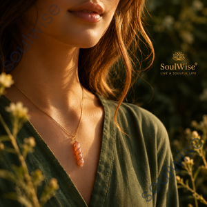 Pendentif crayon en spirale en pierre de soleil, forme hexagonale, collier unisexe religieux hindou - Product Image 6