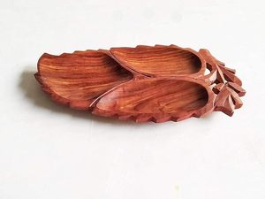 Bandeja de Servir Moderna de Madera de Acacia, Plato Decorativo Hecho a Mano, Pulido, Apto para Alimentos, Resistente al Calor, para Aperitivos, Frutas, Bodas - Product Image 2