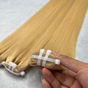 Extensions de cheveux humains vietnamiens de différentes couleurs personnalisées blondes à double cuticule alignée os lisses - Product Image 5