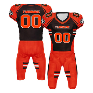 Custom American Football Jersey <b>Set</b> Men's V-Neck Short Sleeve 100% Polyester Sublimated Moisture Wicking Team Name Print - Product Image 6