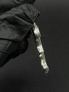 Pendentif numéro 10/10 en strass et cristal, argent 925, moissanite, charme hip-hop, cadeau unisexe - Product Image 2