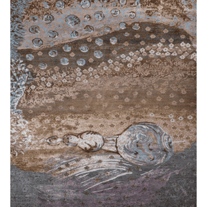 Hand Knotted Wool & Bamboo Silk <b>Rug</b> 9x12-Low Pile Modern <b>Abstract</b> Area Carpet for Luxury Living Spaces - Product Image 3