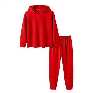 Chándal Unisex Azul Marino con Capucha, Ecológico, de Manga Larga, Color Sólido, Informal, Transpirable, de Spandex/Poliéster, para Invierno - Product Image 5