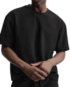 Meilleures ventes T-shirt décontracté à manches courtes pour hommes 100% coton Séchage rapide Respirant O-Neck Design 200 Grammes Motif solide pour adultes - Product Image 2