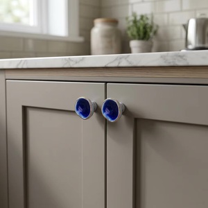 Pink Ceramic Flower Shape Cabinet Knob Traditional Design for Kitchen Drawer <b>Door</b> Handle - Product Image 6