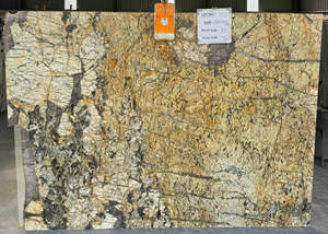 Revêtement mural de cuisine de luxe direct d'usine granit doré exotique élégant salon de villa en pierre de quartzite beige doré - Product Image 4